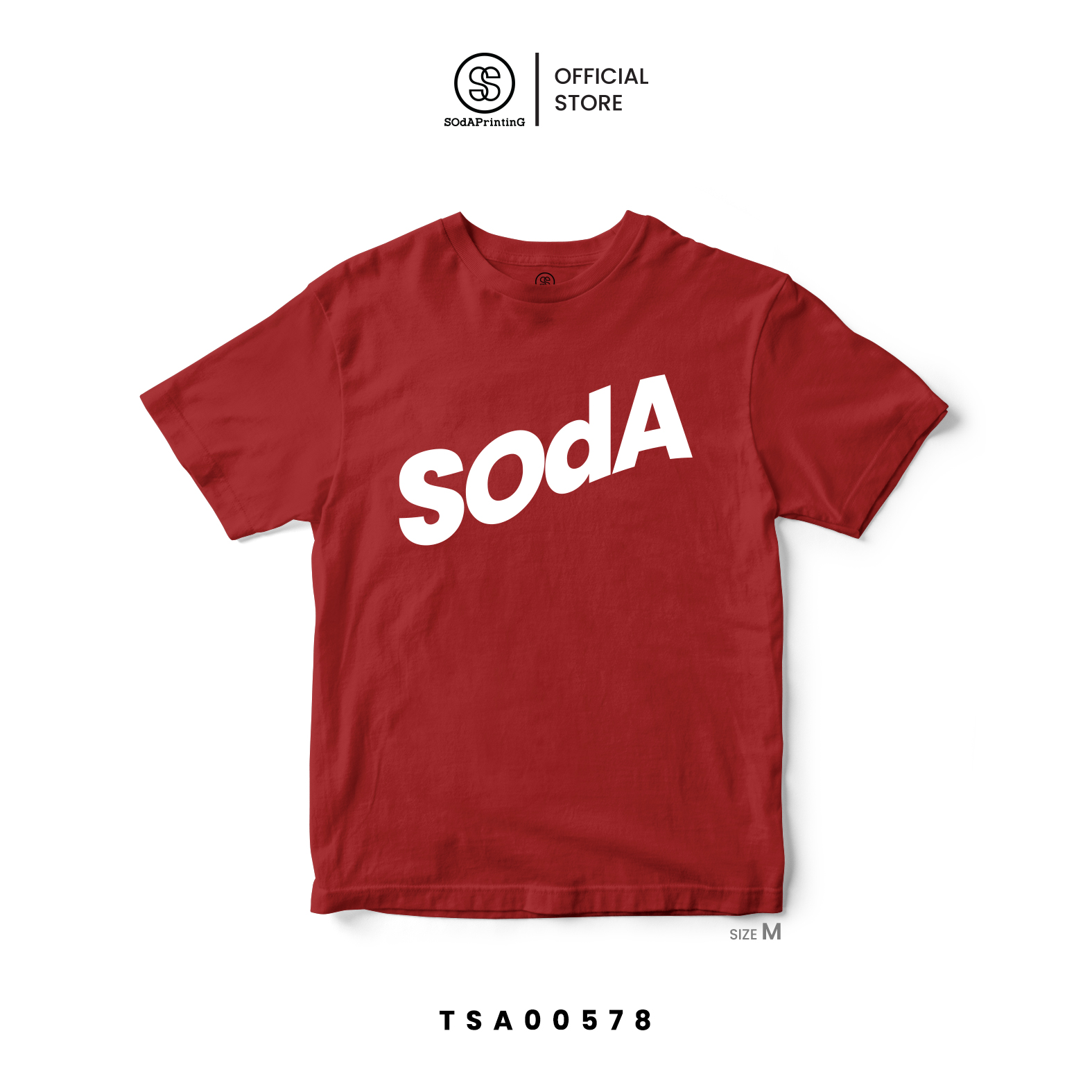 เสื้อยืด พิมพ์ลาย SOdA-โซดา | สีแดง รหัส TSA00578-TSA00579 (C20) #เสื้อ #เสื้อยืด #SOdAPrintinG