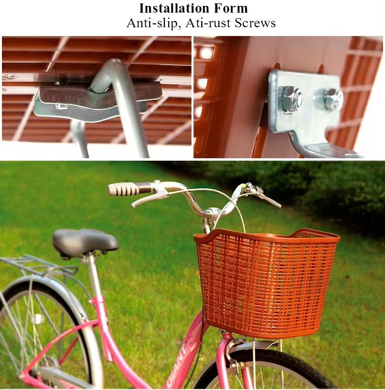 ตะกร้าจักรยาน BAKET BR-08 สไตล์วินเทจ ตะกร้าพลาสติก