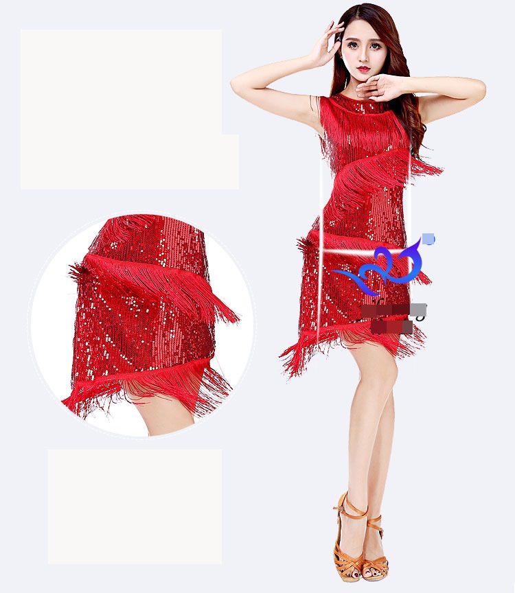 พร้อมส่ง ชุดเดรสสีแดง ชุดแดนซ์เซอร์ ลีลาศ แขนกุด งานสวย