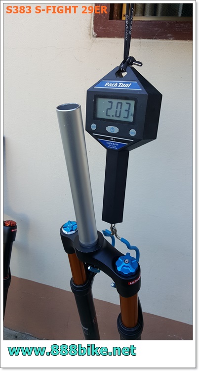 โช๊คลม S-FIGHT ,S383 คอตรง แกน 9 มม. ขนาดล้อ 29 นิ้ว