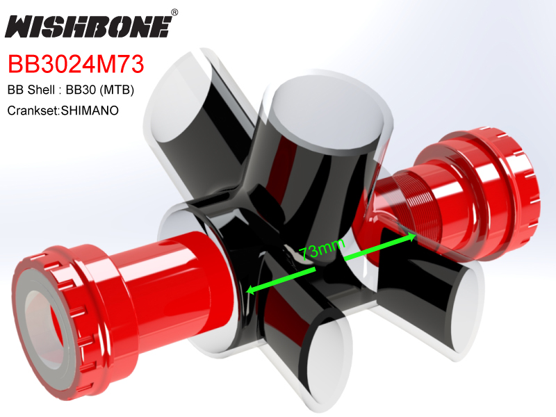 กะโหลกเกลียว WISHBONE BB3024M73 MTB ONLY