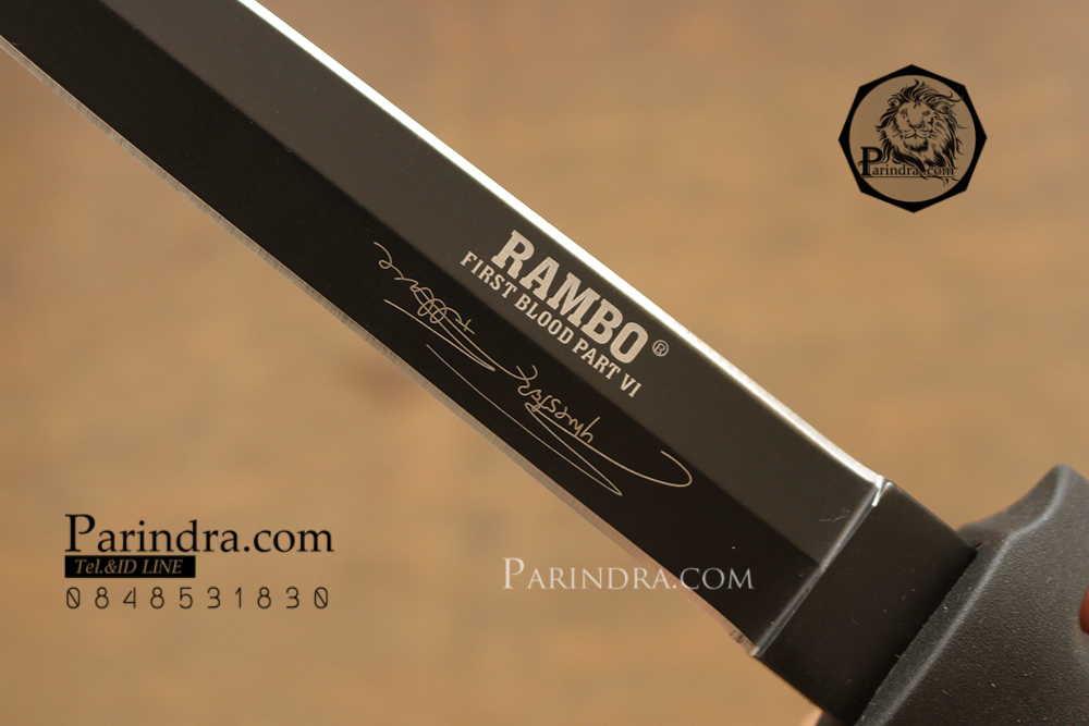 มีดเดินป่าใบตาย RAMBO VI สุดโหด สีดำ