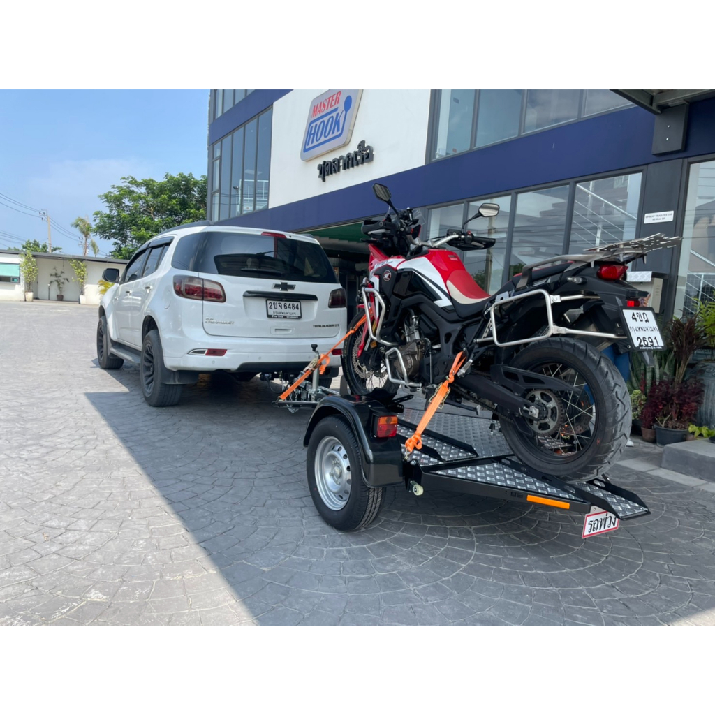 รถพ่วงบรรทุกมอเตอร์ไซด์ MASTERHOOK Sport bike 1 คัน รุ่น Single bike สามารถยกตั้งได้ (ราคาไม่รวมชุดลาก)