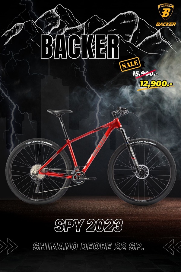 BACKER SPY ALLOY MTB, SHIMANO Deore 2*11 speed AIR FORK, 29, 2023