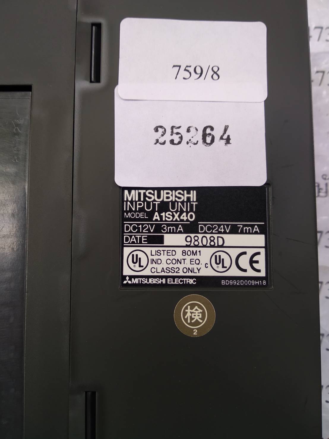 A1SX40 PLC " MITSUBISHI "