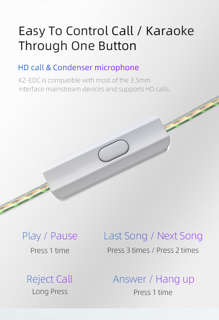 KZ EDC หูฟัง 1 ไดรเวอร์ Dynamic หูฟัง Budget ประกันศูนย์ไทย
