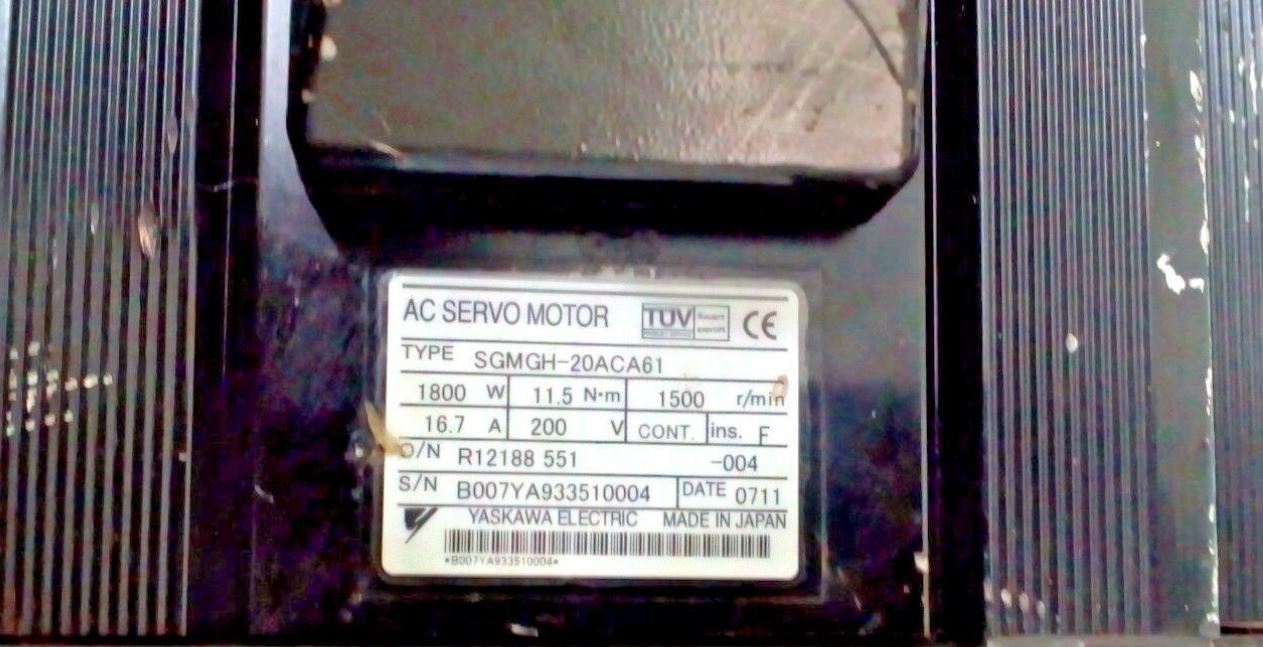 SGMGH-20ACB61 SERVO MOTOR " YASKAWA "