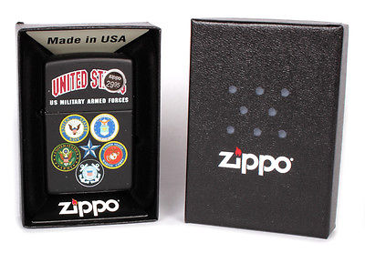 ไฟแช็ค Zippo แท้ Us Army 5 เหล่าทัพ "Zippo 28898 United States Armed Forces" แท้นำเข้า 100%