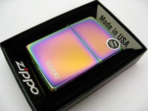 ไฟแช็ค Zippo แท้ สีเหลือบรุ้งสเปกตรัม " Zippo 151ZL Spectrum Finish Lighter With Logo " แท้นำเข้า 100%