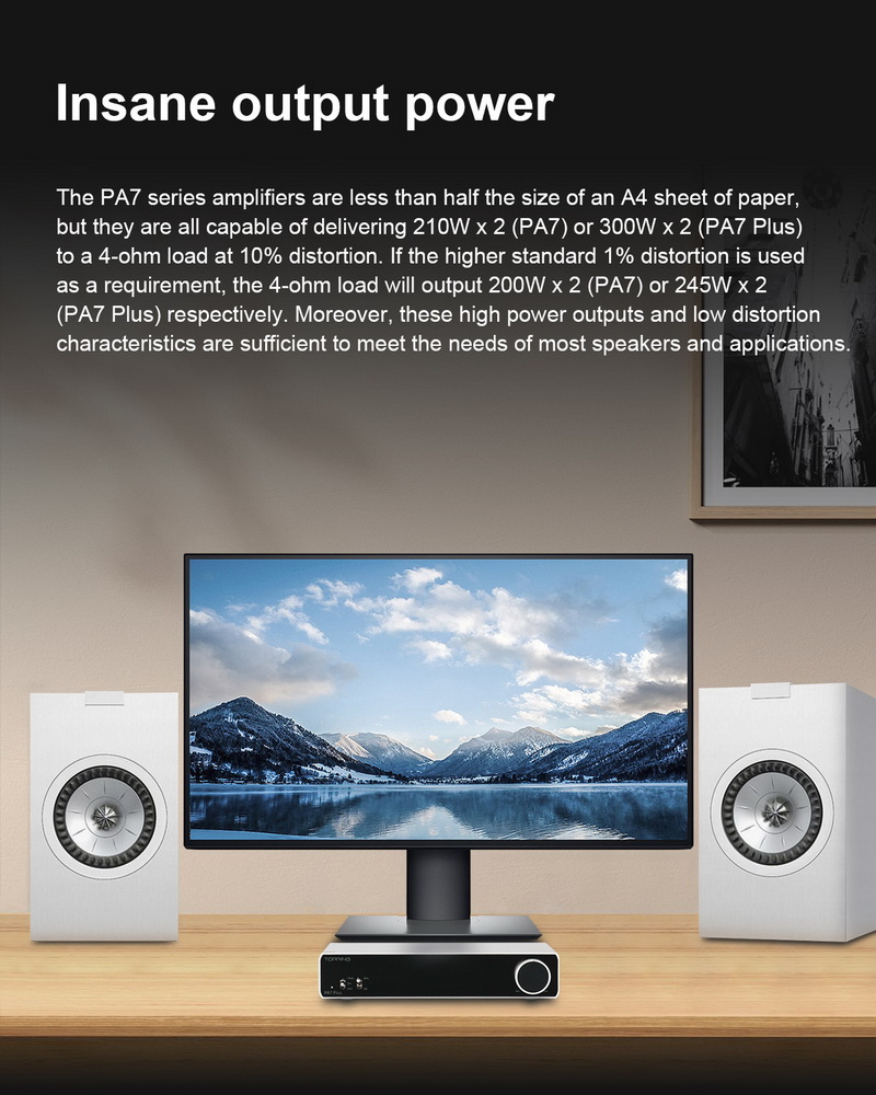 Topping PA7 Plus Power Amplifier ตั้งโต๊ะ Class D ประสิทธิภาพสูง ประกันศูนย์ไทย