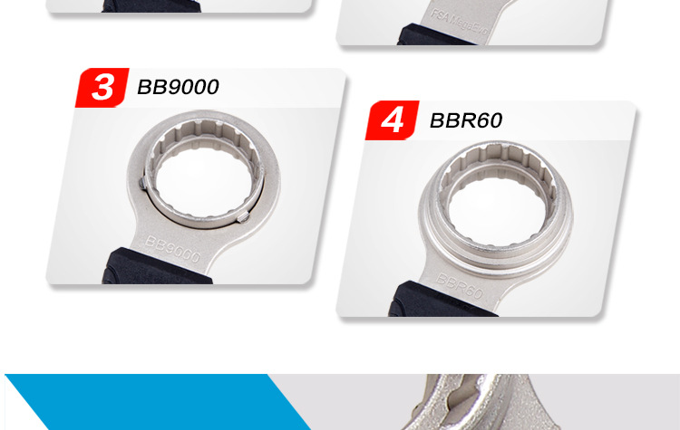 Bike Hand ประแจขัน/ถอดกะโหลกกลวง 4 ขนาด YC-304BB (Hollowtech II+BB9000+BB-R60+FSA)