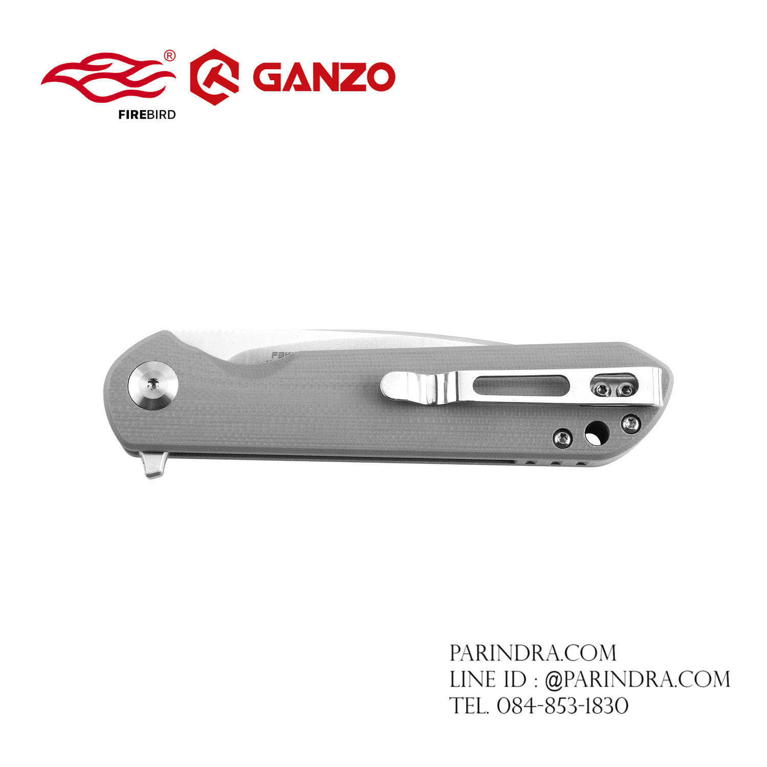 มีดพับ Ganzo กานโซ่ รุ่น FH41-CG / D2 Steel / ด้ามสีเทาคลาสสิก ของแท้ 100%