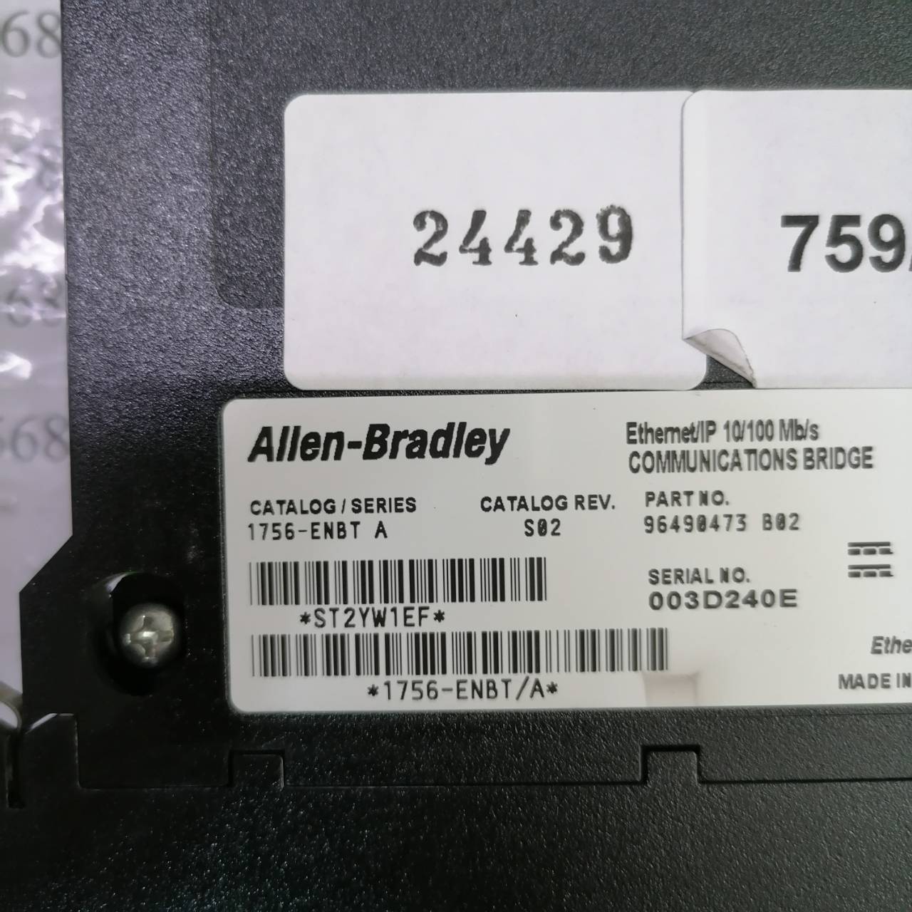 PLC " ALLEN-BRADLEY " รุ่น 1756-ENBT