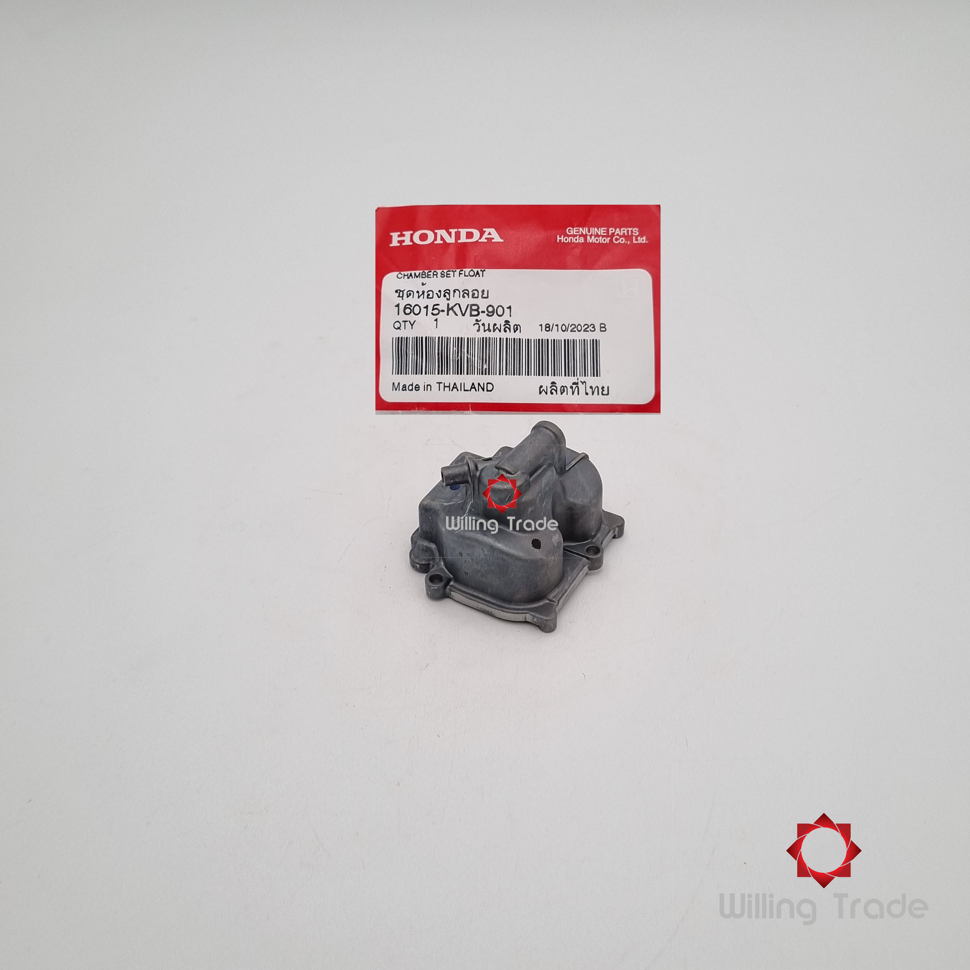 ชุดห้องลูกลอย (WX915) HONDA: (16015-KVB-901) CLICK110 คาร์บู (2006-2008) ... แพ๊คละ 1 ชิ้น... [แท้ศูนย์ 100%] ...กลุ่มอะไหล่คาร์บูเรเตอร์ ... CHAMBER SET, FLOAT
