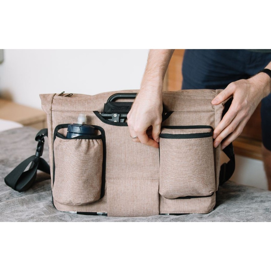 Vincita กระเป๋าหน้าสำหรับจักรยาน Brompton พร้อมสายสะพาย และ ผ้าคลุมกันฝน วินสิตา B207AX - BIRCH BROMPTON FRONT BAG 2.0