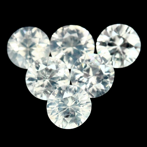 เพทายสีขาวเหลี่ยมเพชร (Zircon) 11.40 กะรัต 25 ชิ้น (0383)