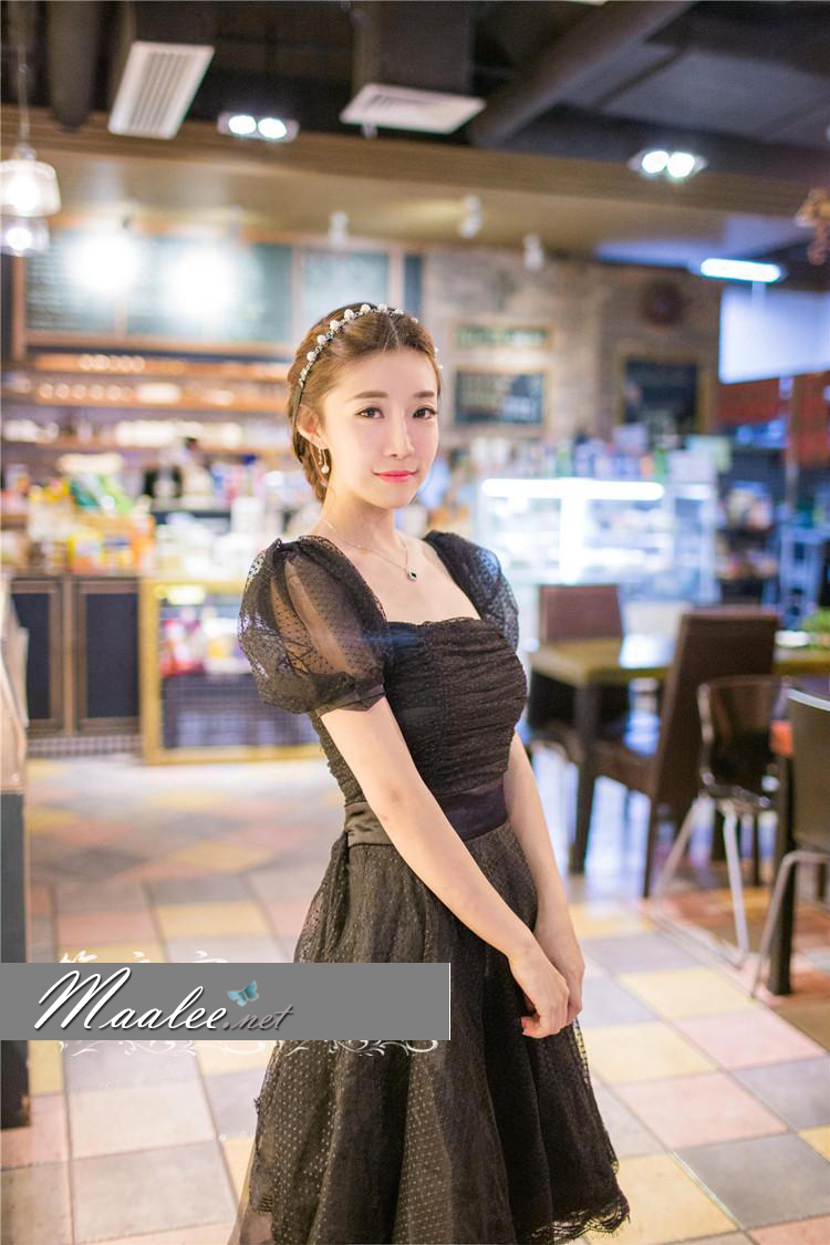 พร้อมส่ง ชุดออกงาน ชุดเดรสสั้น สีครีม Apricot