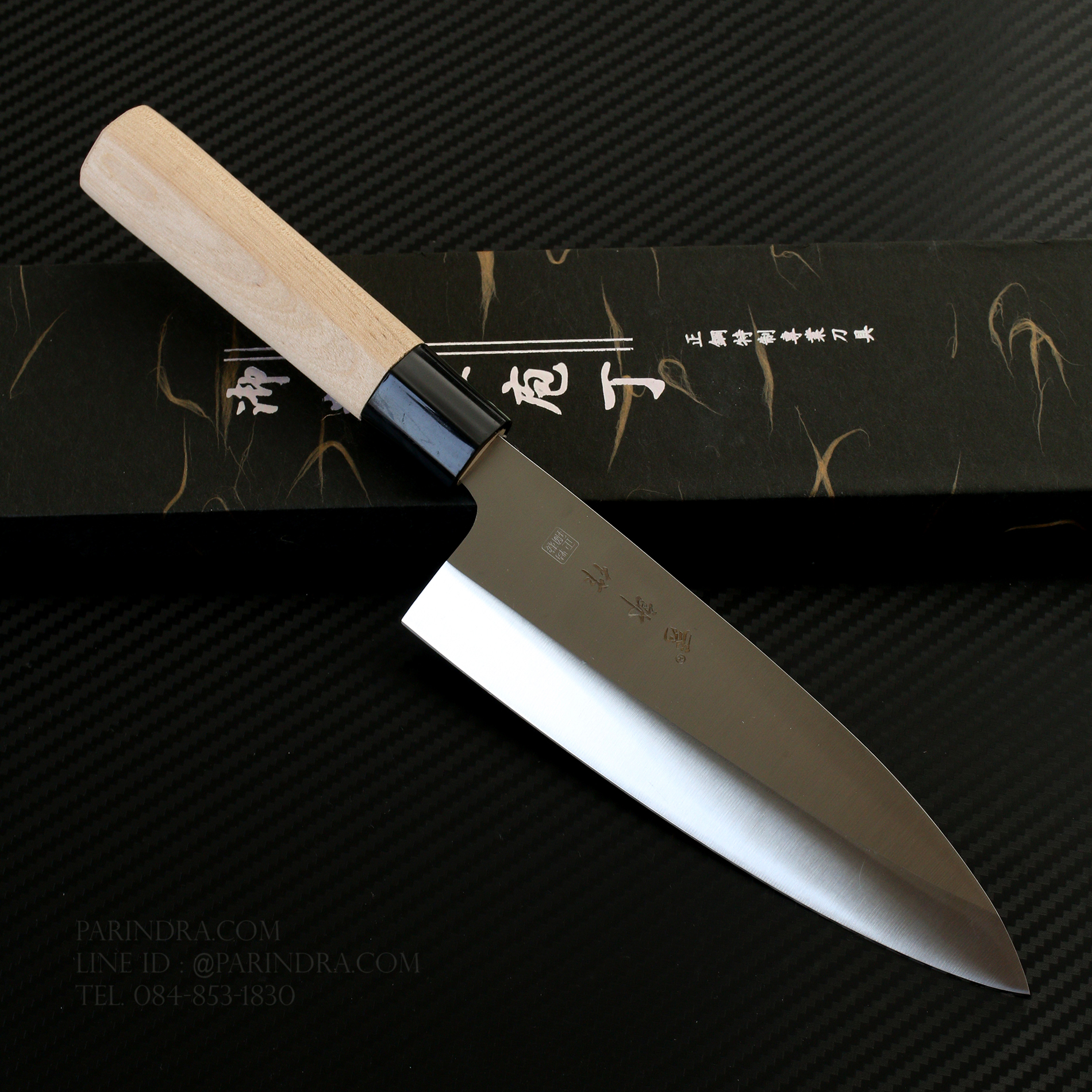 มีดเดบะ เชฟญี่ปุ่น ด้ามไม้ ลับคมด้านเดียว คมสุดยอด ขนาด 12 นิ้ว คุณภาพดีมาก