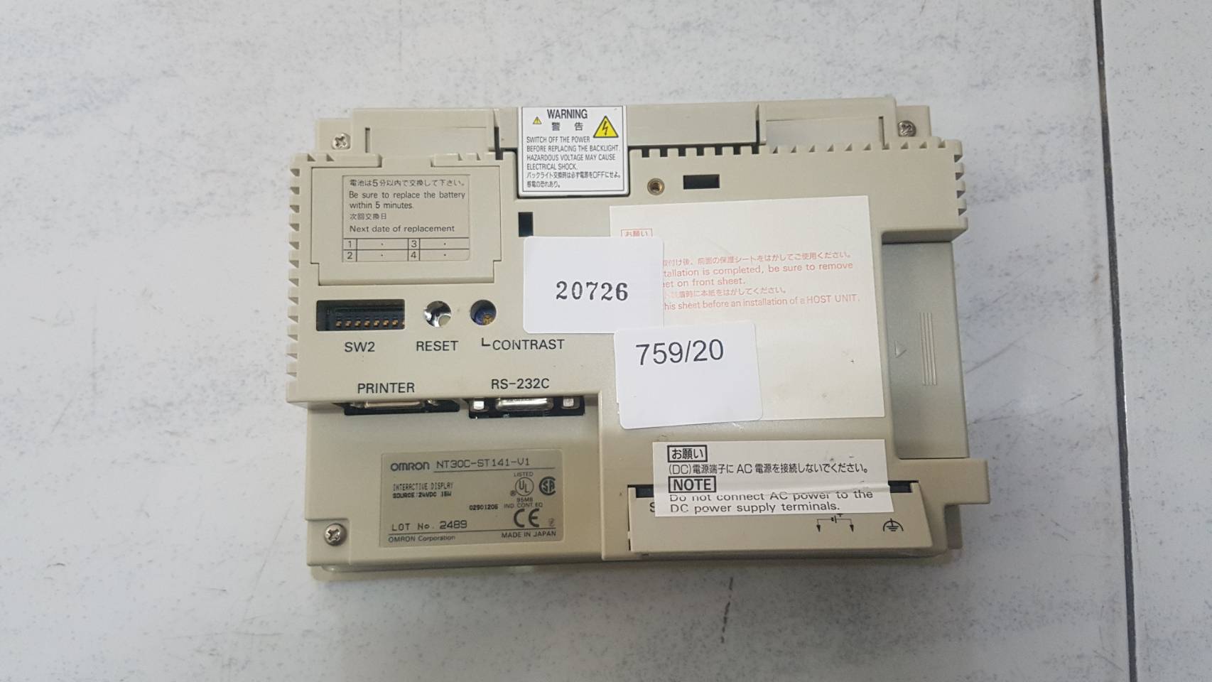 NT30C-ST141-V1 LCD TOUCH SCREEN “OMRON ”