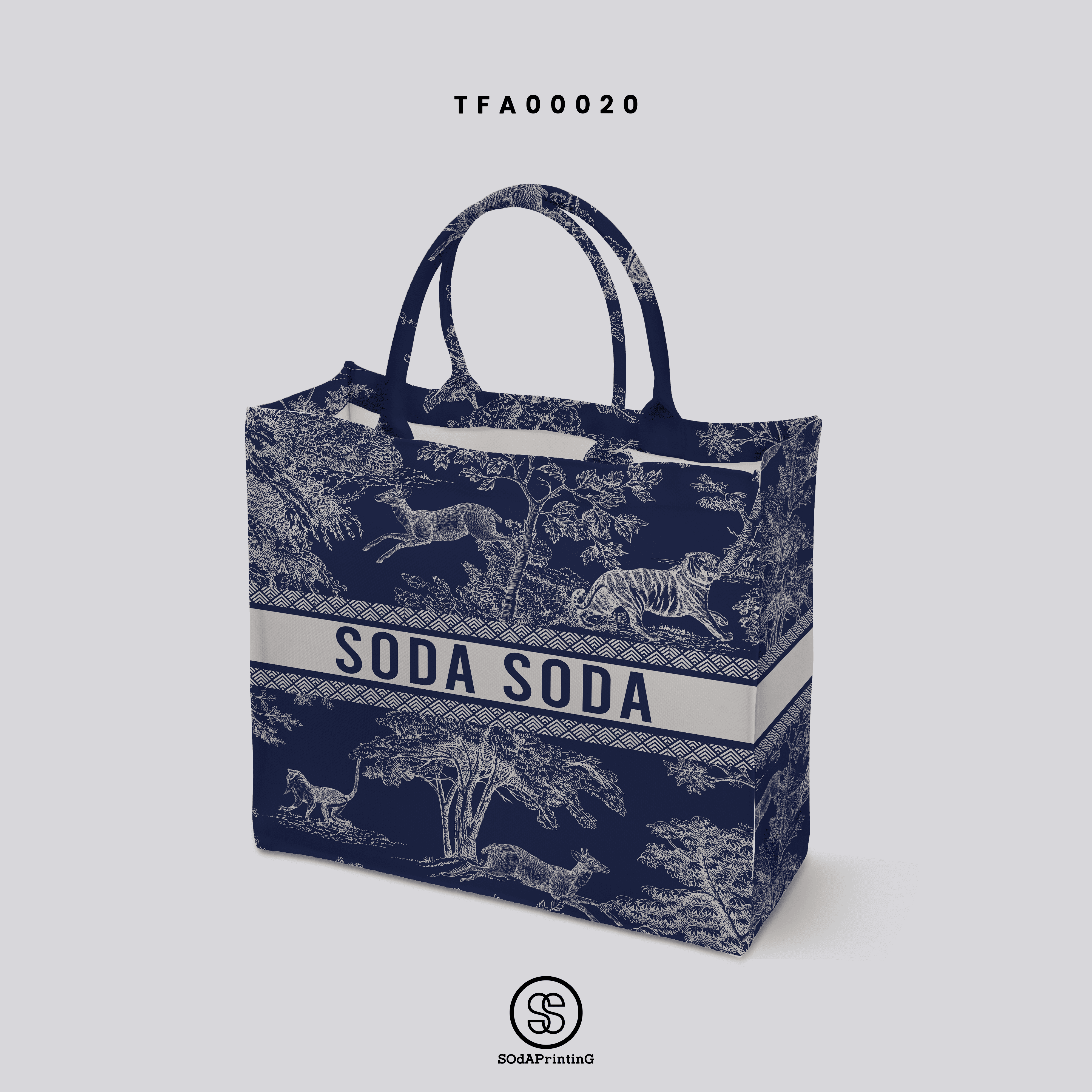 กระเป๋า Book Tote Bags ลาย FOREST รหัส TFA00020 #ใส่ชื่อได้ #SOdAbag #SOdAPrintinG #ForestCollection
