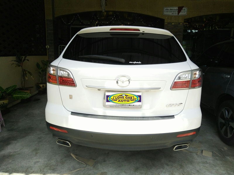 ขายพรมติดรถยนต์เข้ารูป Mazda CX-9 ลายกระดุมสีเทาขอบเทา