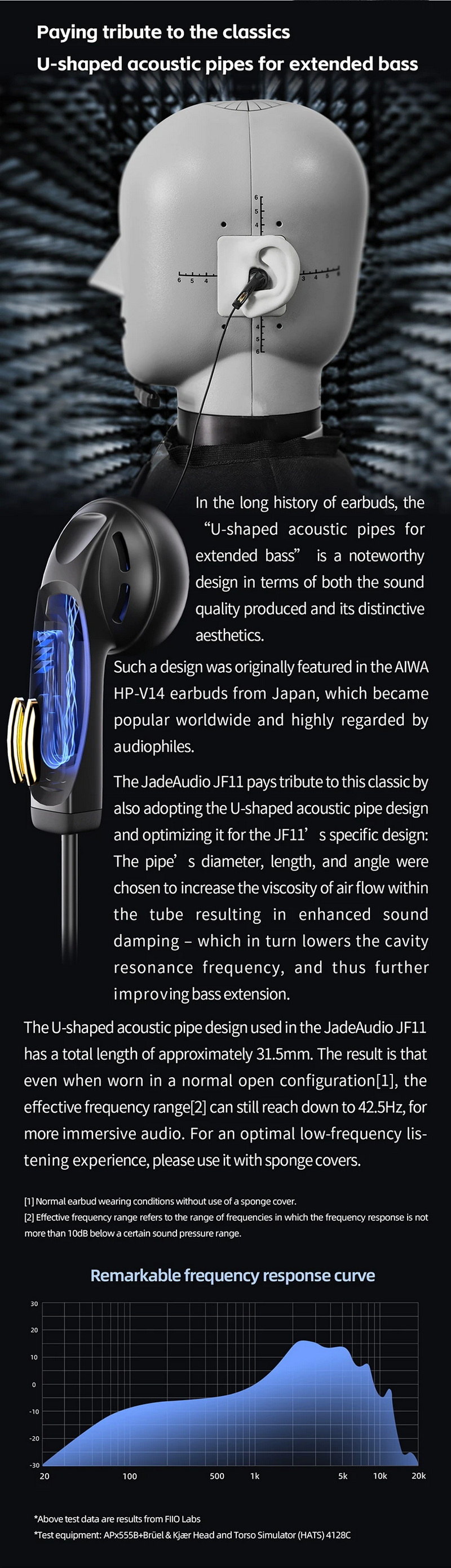 FiiO JF11 (JadeAudio JF11) หูฟังเอียบัด Retro รูปตัว U ไดรเวอร์ไดนามิก 14.2 มม. ประกันศูนย์ไทย