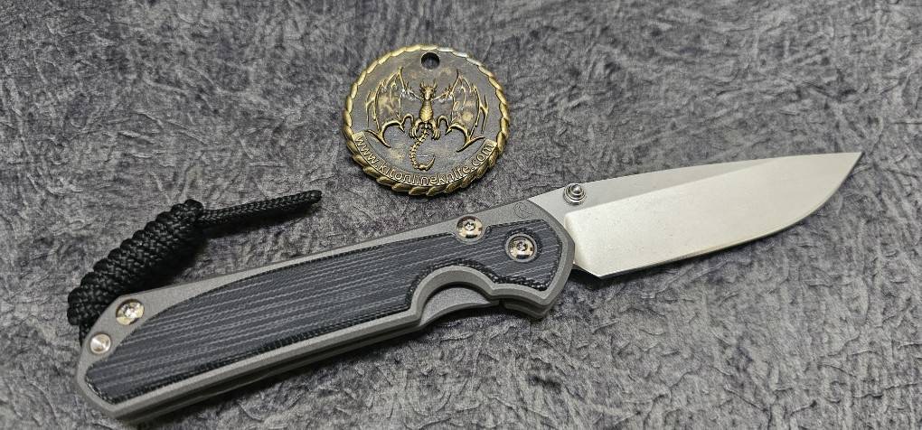 Chris Reeve Small Sebenza 31 lnlay LH Drop Point Black Canvas Micarta CPM Magnacut(มือซ้าย)