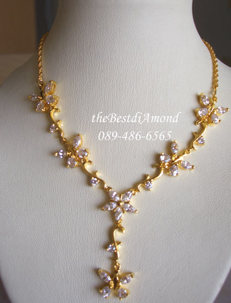 +++สร้อยคอสังวาลย์ เริ่ดหรูอลังการ งานสวยอ่อนช้อยมาก ออกงานได้สบายเลยคะ รหัส BN001+++