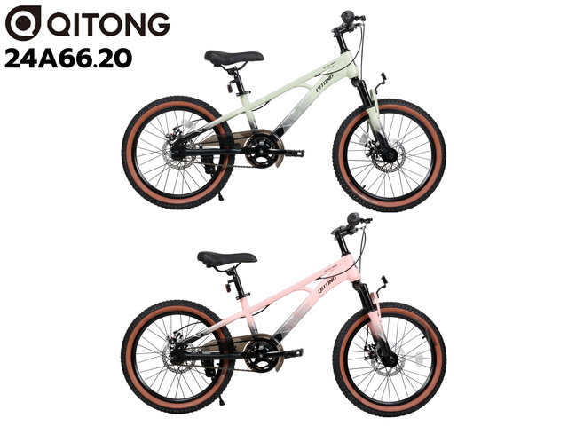 จักรยานเสือภูเขาเด็ก QITONG รุ่น 24A66.20 ล้อ 20นิ้ว ไม่มีเกียร์ เฟรมเหล็ก NEW2024