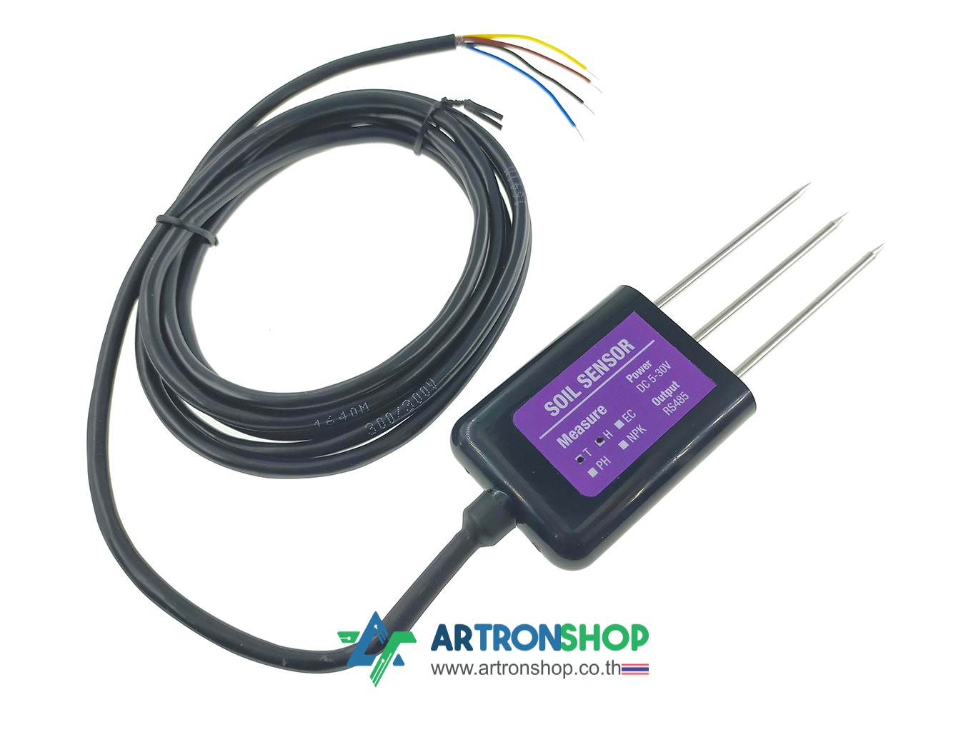 เซ็นเซอร์วัดความชื้นในดิน อุณหภูมิ Modbus RS485 Soil Sensor