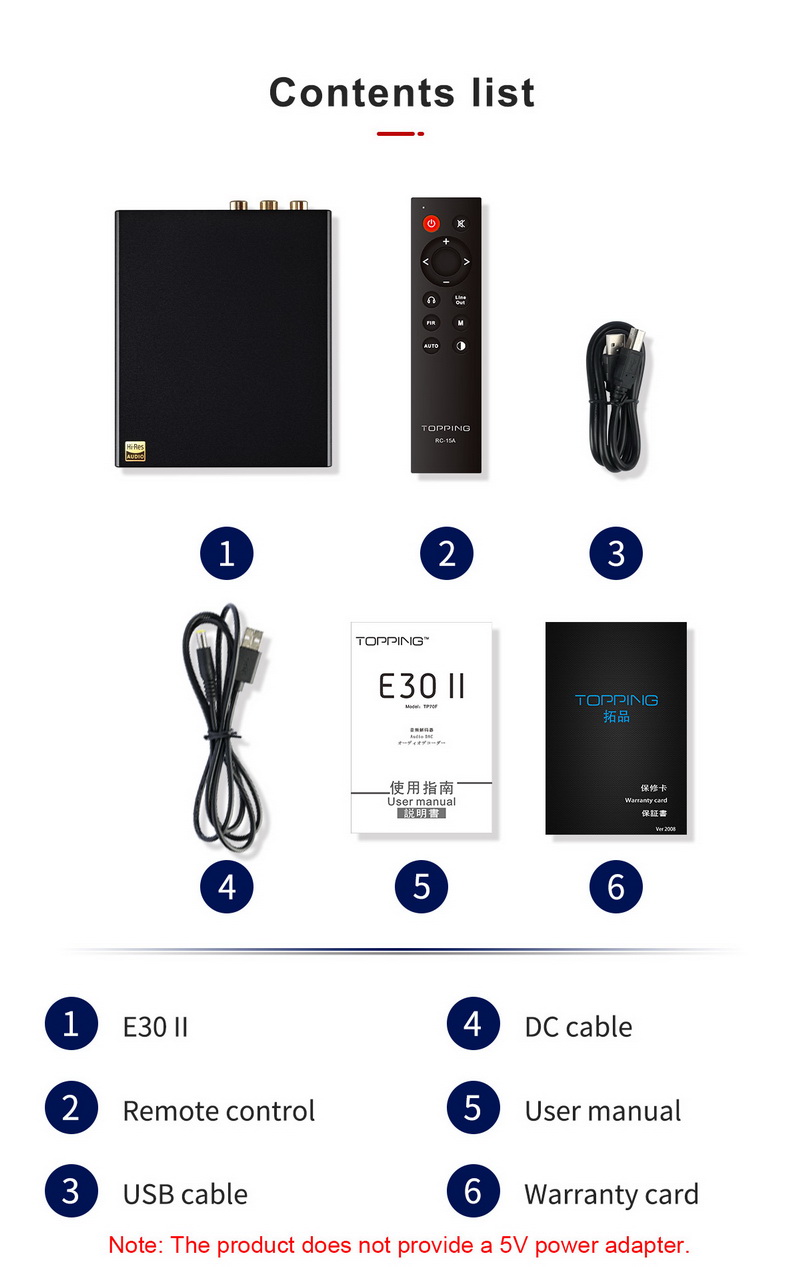 Topping E30ii DAC ตั้งโต๊ะชิป AK4493S x2 ประกันศูนย์ไทย