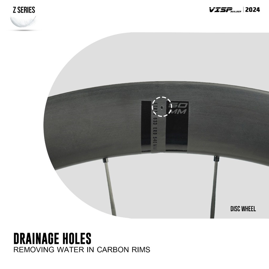 ชุดล้อเสือหมอบดิสเบรค VISP BUILDER Z-SERIES 50/50 DISC BRAKE 2024 Shimano and Sram Support 8-12 Speed