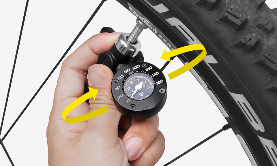 ตัววัดดิจิตอล TOPEAK SHUTTLE™ GAUGE G2 ART NO TSUTG-04 สามารถวัดลมได้สูงสุด 160 psi / 11 bar