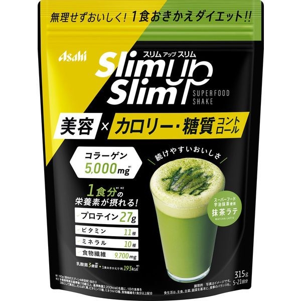 Asahi Slim Up Slim Superfood Matcha latte โปรตีน 315 g.
