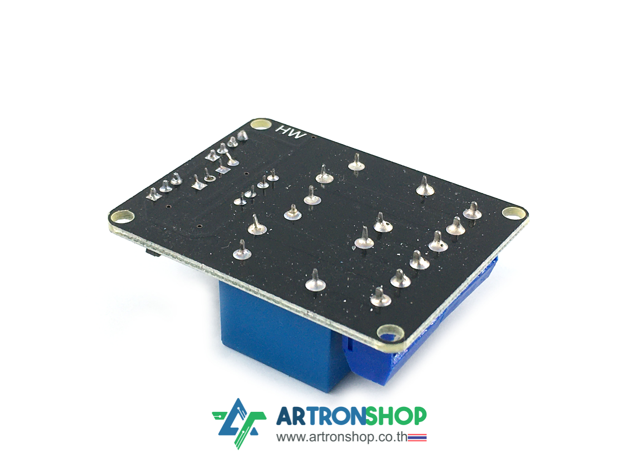 บอร์ดรีเลย์ 5V 2 ช่อง มีรูยึดน๊อต