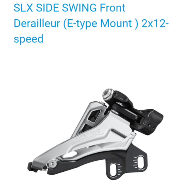 SHIMANO ตัวสับจาน SLX, FD-M7100-E, รุ่นติดกะโหลก, Side Swing