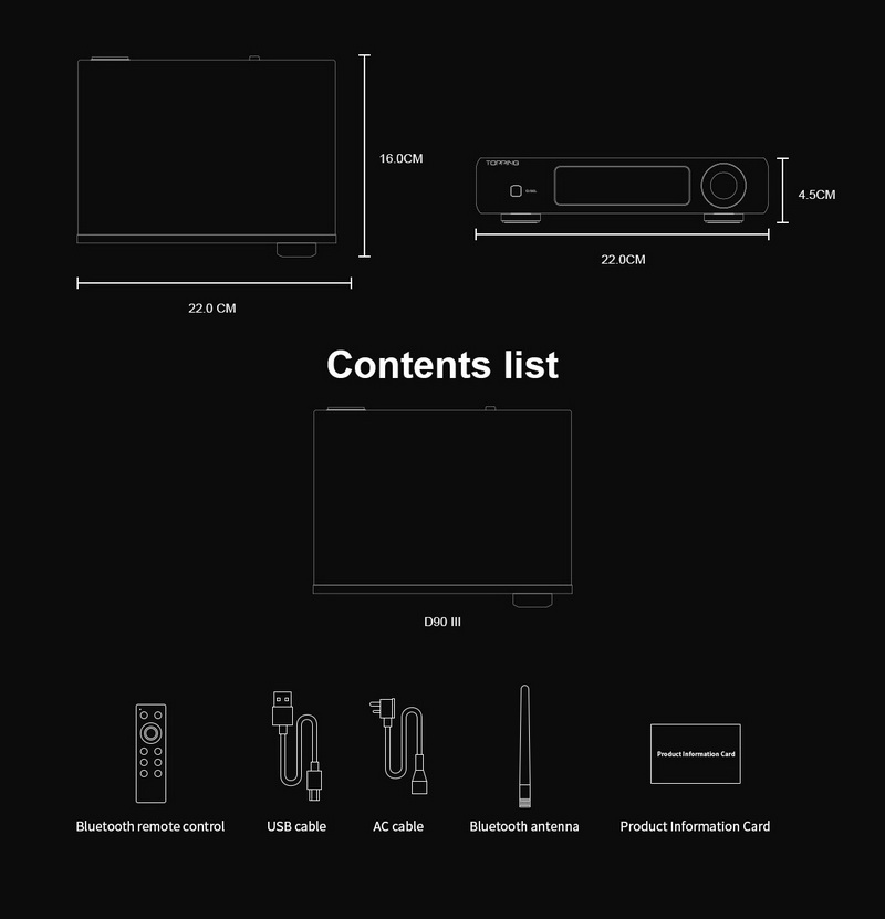 Topping D90iii Fully Balanced DAC รองรับ Dual Hi-Res, BT5.1, รีโมท, ฟังก์ชั่นปรีแอม, MQA ประกันศูนย์ไทย