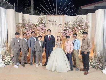 พร้อมเช่า ชุดสูทชาย สีน้ำตาล ทรงเข้ารูป สไตล์เกาหลี พร้อมเสื้อกั๊ก