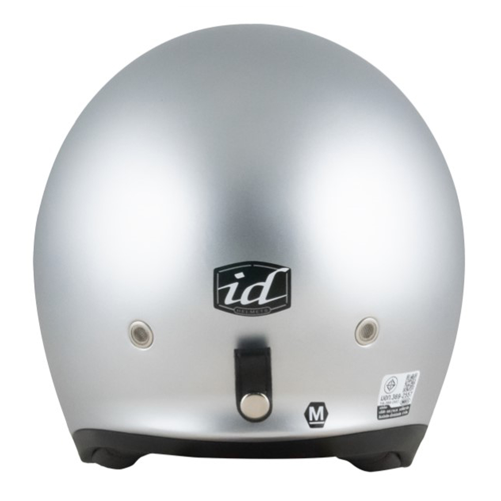 หมวกกันน็อควินเทจคลาสสิคครึ่งใบ หมวกกันน็อค ID CR-1 2022 รุ่น Custom มีแว่นด้านใน รองรับการติดตั้งบลูทูธ สีอลูมิเนียมเกรย์