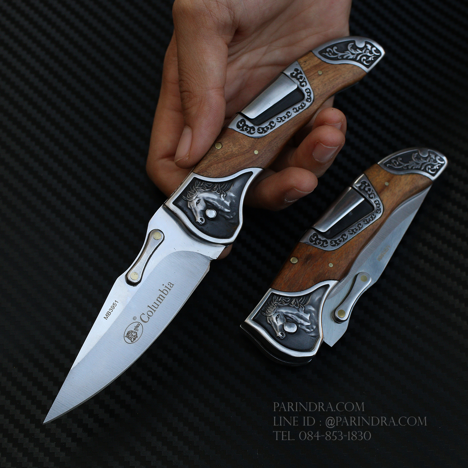 มีดพับ Columbia MB3951 รูปทรงสวย ด้ามไม้คลาสสิก