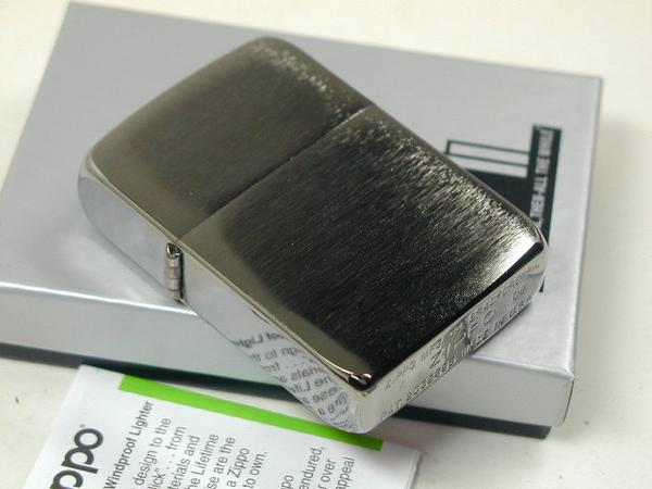 ไฟแช็ค Zippo แท้ " Zippo 1941 Replica™ Brushed Black Ice chrome " #24096 แท้นำเข้า 100%
