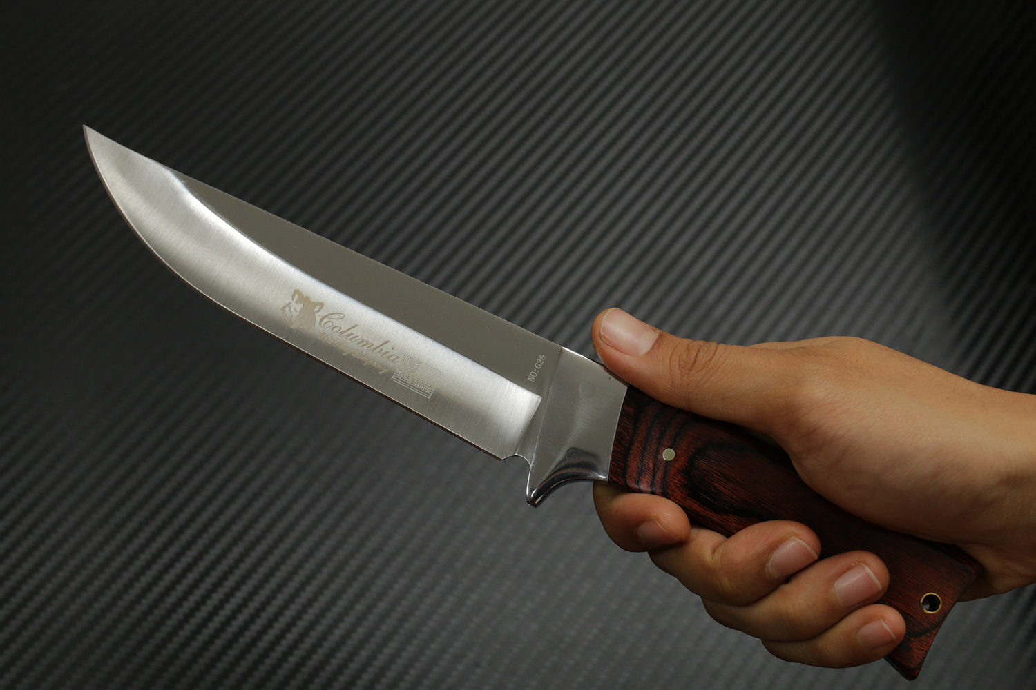 มีดเดินป่า COLUMBIA รุ่น G26 ใบมีดสวย ด้ามจับไม้ ใบมีดสแตนเลส