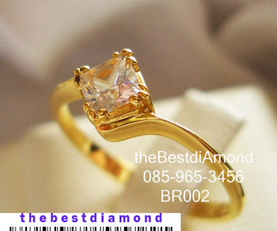 BR002=== แหวนเพชรCZ สี่เหลี่ยม(Emerald Cut) เรียบ หรู ดูดี ไม่เวอร์ ใส่ติดนิ้วได้สวยน่ารักค่ะ