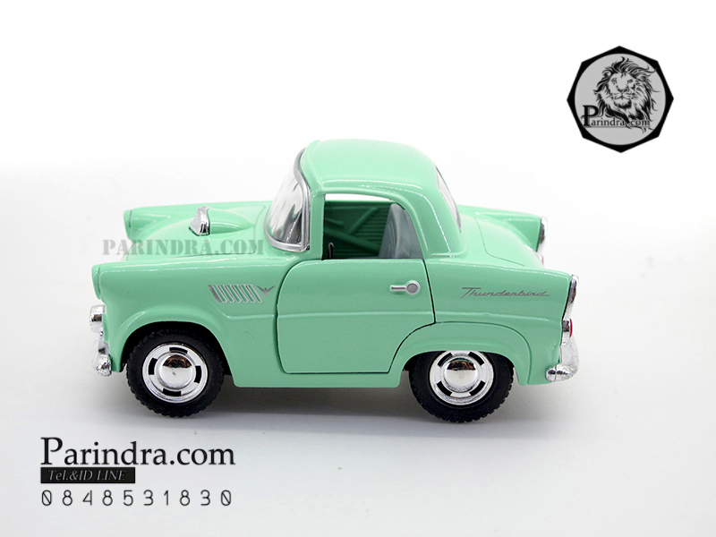 โมเดลเหล็กรถ Ford Thunder bird ปี 1955 แบบย่อขนาด Short body สีเขียวอ่อน