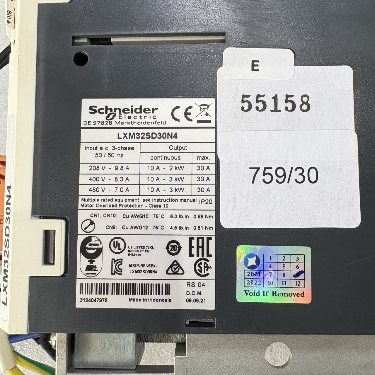 LXM32SD30N4 SERVO DRIVE " SCHNEIDER "