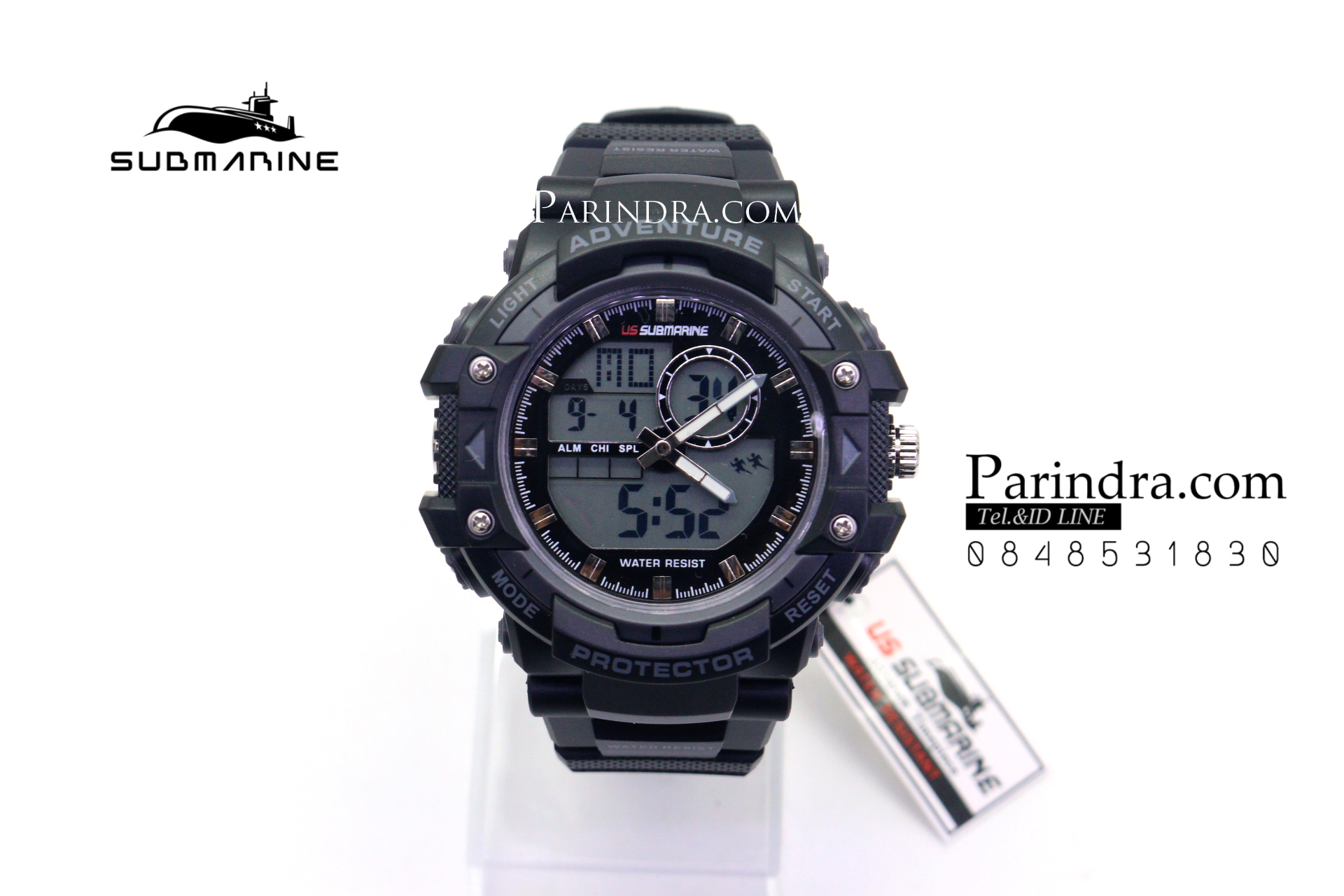 นาฬิกา US submarine TP3168M สีดำล้วน จอเทา