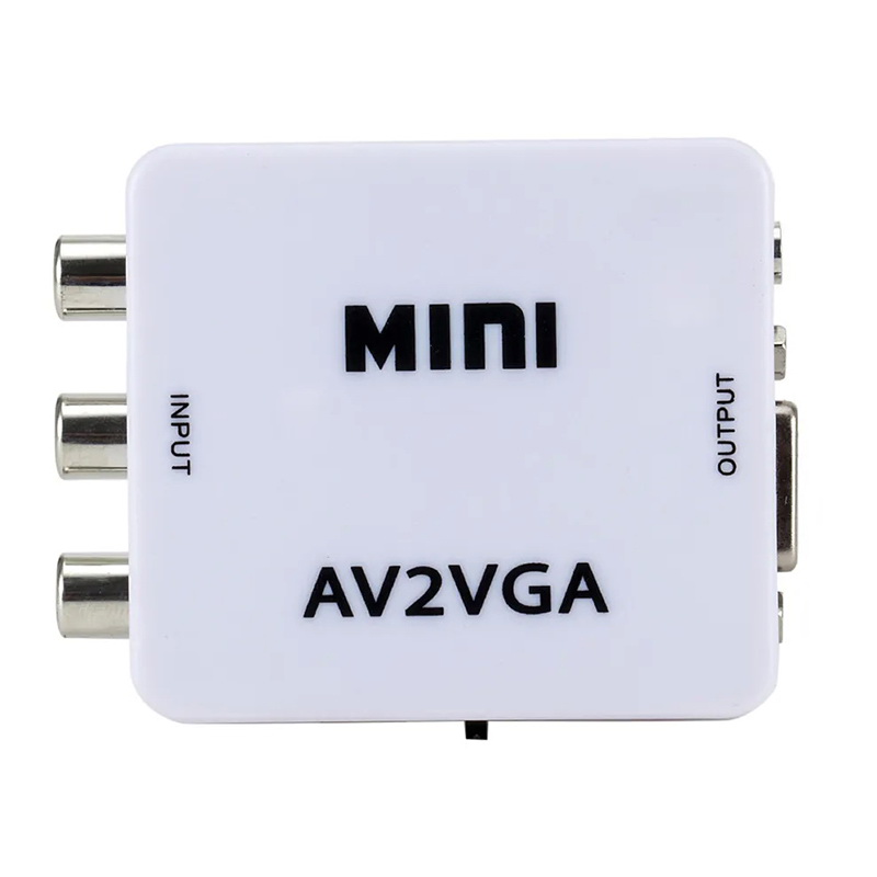 X-Tips AV to VGA อะแดปเตอร์แปลง AV ออก VGA พร้อม AUX 3.5 มม. รองรับ 1080p (60HZ)
