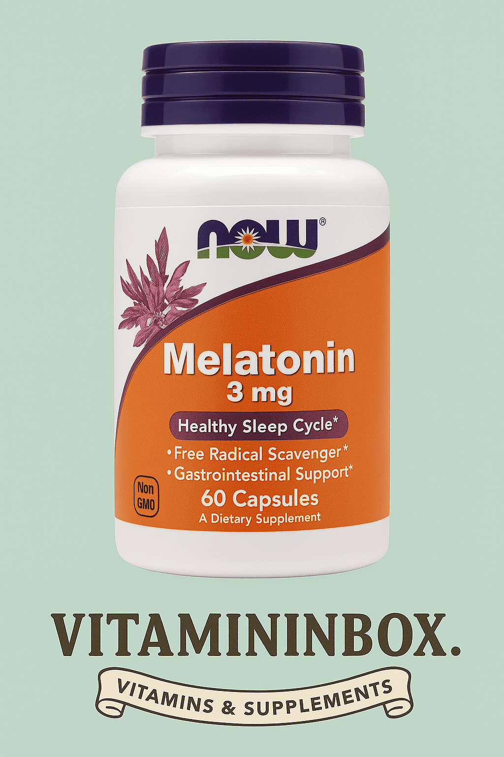 Now Foods, Melatonin, 3 mg, 60 Capsules