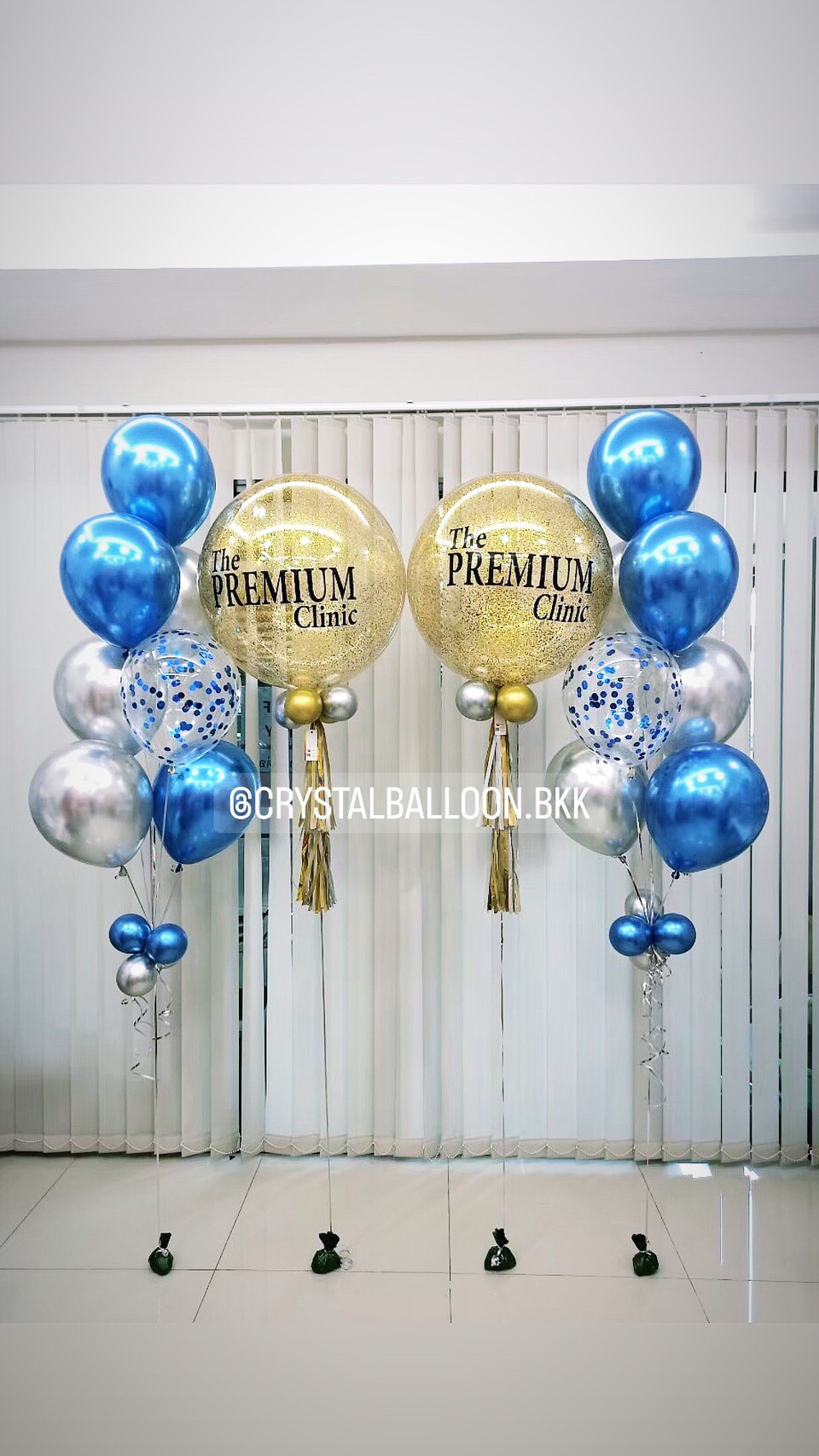 สั่ง ลูกโป่ง เปิดงาน-เปิดร้าน Bubble ขนาด 24" 2 ลูก พร้อม ช่อลูกโป่งโครเมี่ยม 7 ลูก 2 ช่อ,ลูกโป่งใส ใส่ Confetti พร้อมตกแต่ง สามารถเปลี่ยนสีลูกโป่ง/เปลี่ยนข้อความ/เปลี่ยนขนาดได้