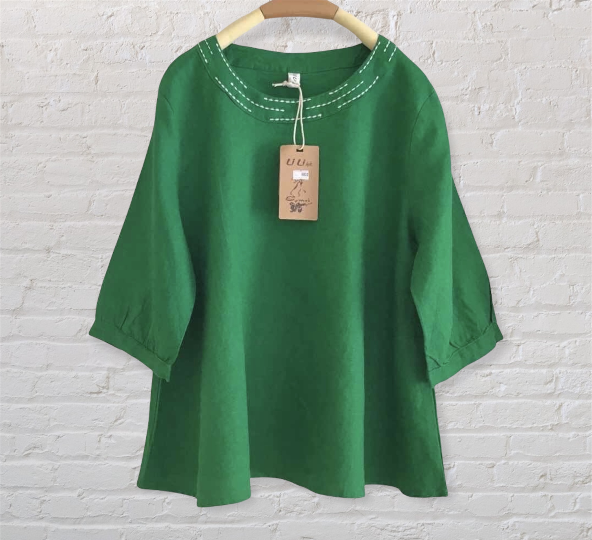 เสื้อผ้าลินินแขนสามส่วน